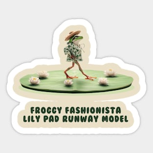 Froggy Fashionista Sticker